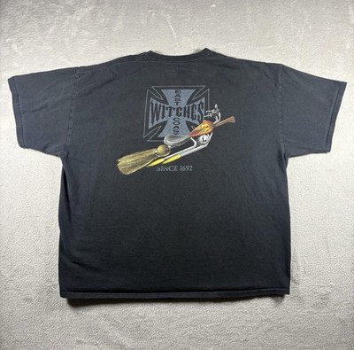 Vintage West Coast Choppers Witch Mens XL Black Fade T-Shirt Y2K