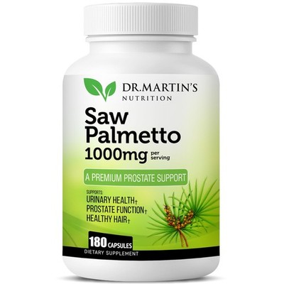 USA Grown Saw Palmetto | 180 Capsules Prostate Health Supplement | Hair Growth f