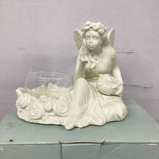 PartyLite Ariana Garden Fairy Tealight Holder P7135 Retired Bisque Porcelain