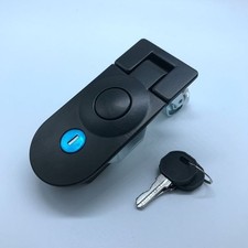 Grey Zinc Alloy Cabinet Door Lock with Push Button Mechanism High Back