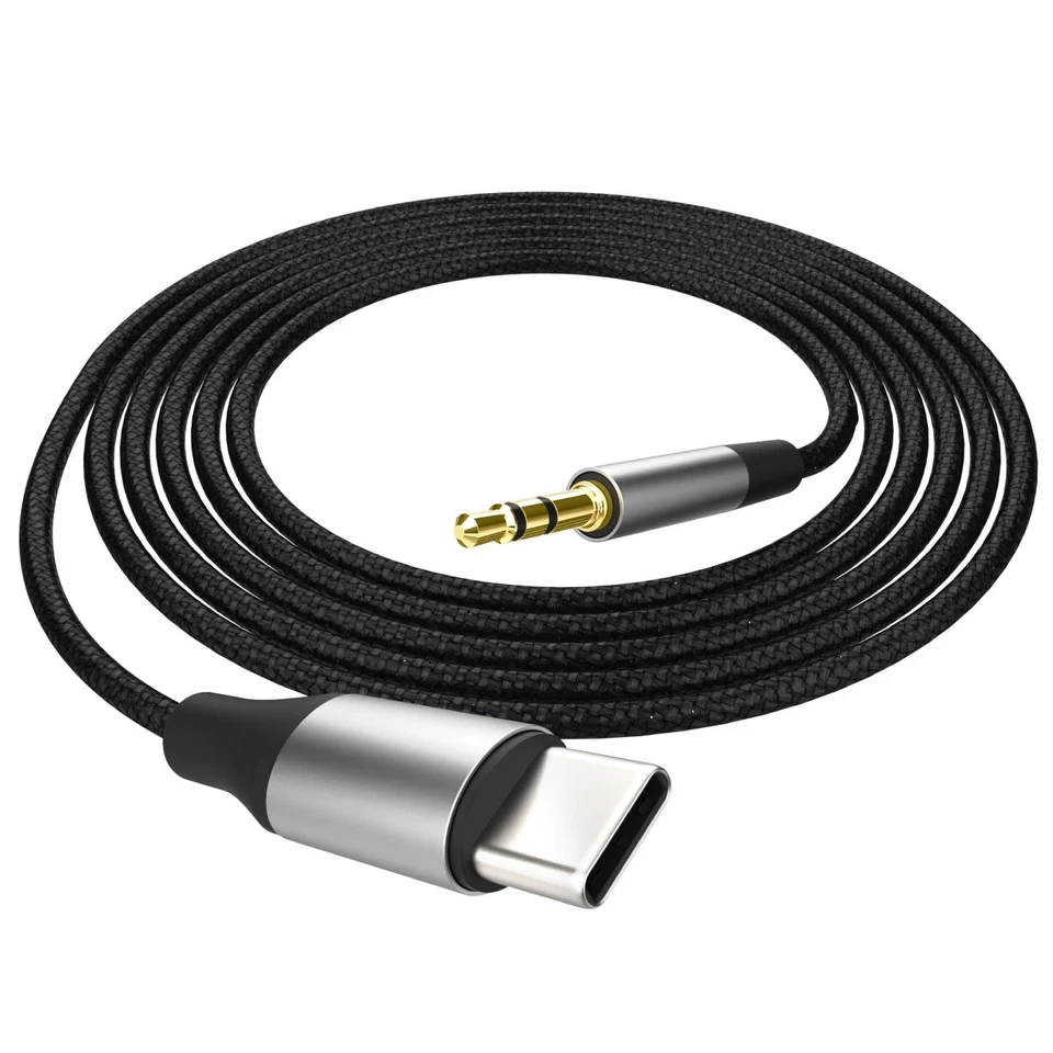 Cable auxiliar a USB C FosPower, adaptador USB-C a auxiliar conector de 3,5 mm cable auxiliar a tipo C