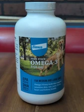 Omega 3 Fish Oil Supplement For Medium/Large Dogs 250Ct Snip Tip Caps BB 12/2025