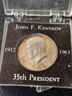  "COLORFUL" 1964 USA 90% SILVER UNCIRCULATED KENNEDY HALF DOLLAR  — photo 1