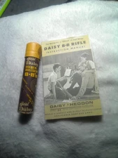 Heddon Daisy Company Lot Empty Bb Container & 1969 BB Rifle Instruction...