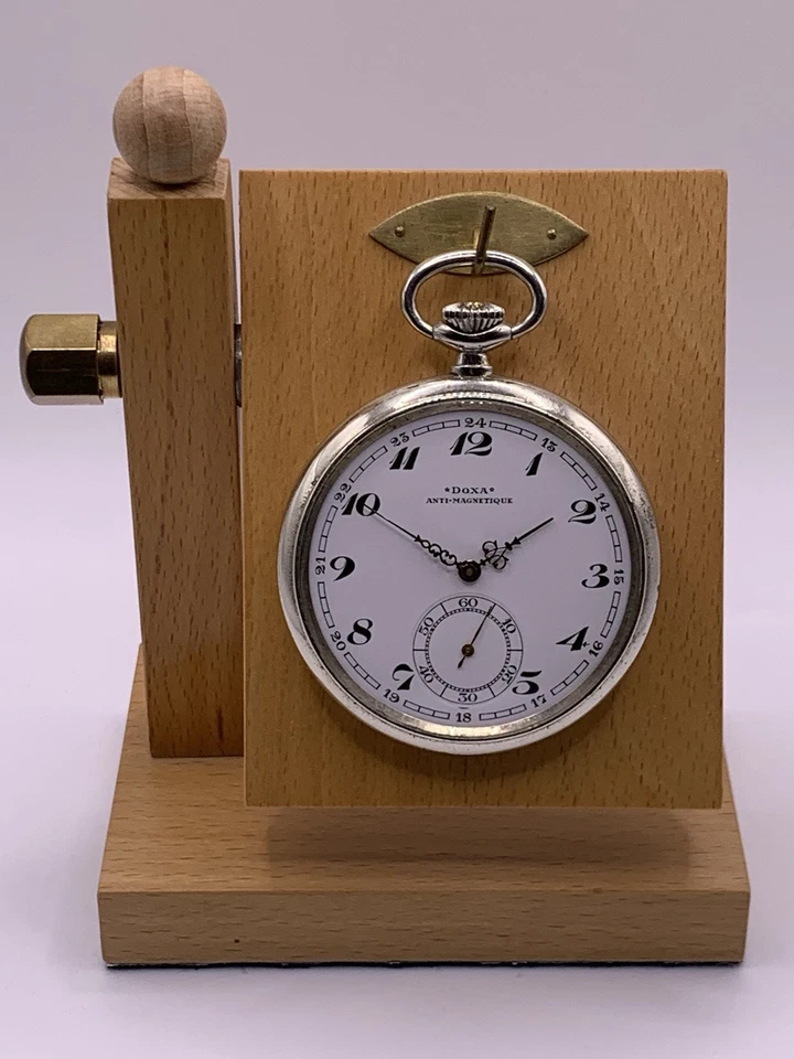 Doxa Antimagnetique Taschenuhr Ancre De Precision 15 Rubis Argentan Uhr Vintage - Bild 2 von 4
