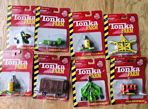 Vintage Tonka Farm Set X 8 Die-Cast Model Equipment Hasbro Maisto 1999
