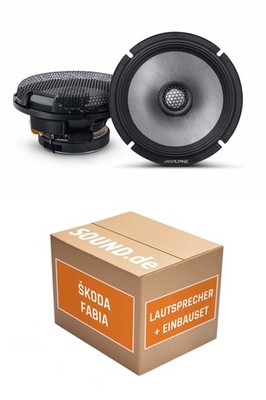 Lautsprecher Boxen vorne Alpine R2-S65 für Skoda Fabia I Kompaktwagen Set für zw