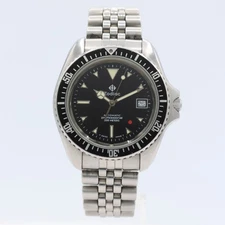 Vintage 42mm Zodiac 106.13.30 Red Dot Men's Automatic Wristwatch 2824-2 Steel