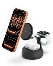 Belkin UltraCharger Pro WIZ040 3-in-1 Magnetic Charging Dock for iPhone  Watch