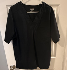 Cherokee Luxe Medical Men's V-Neck Scrub Top M  Bottom L Black Solid Set