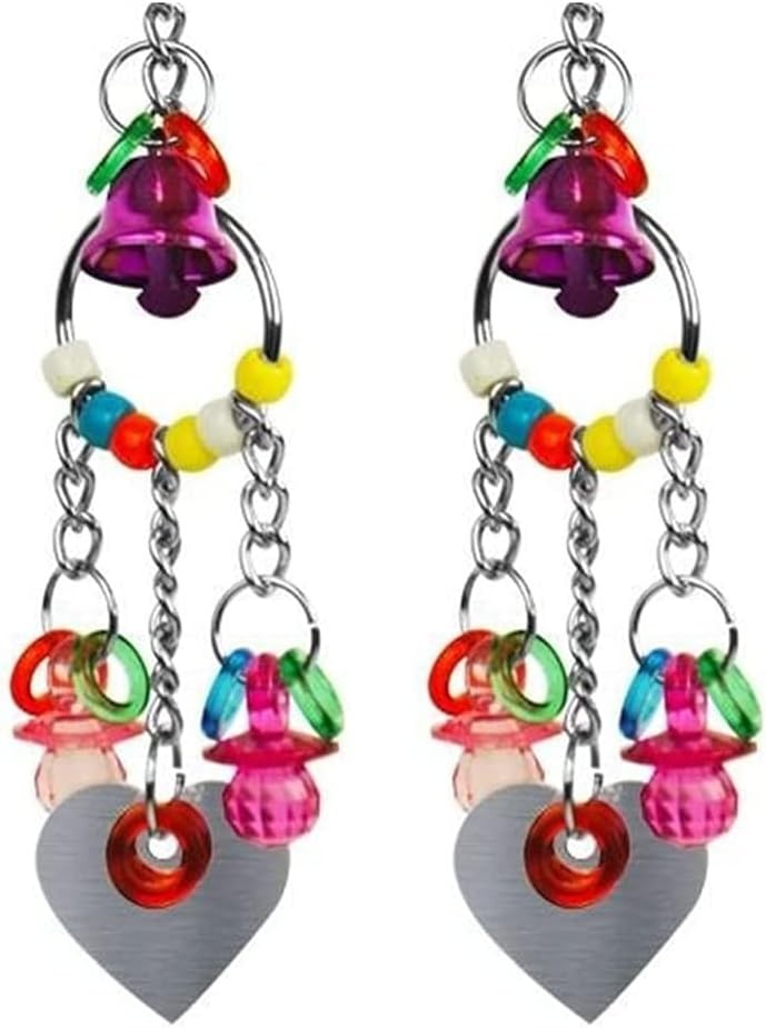 2 PCS Shredding Chewing Toys durable Parrot Bite Toy Birds Hanging Swing Toys B