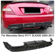 For Benz Slk Class R171 Slk350 2004-2011 Real Carbon Rear Bumper Diffuser Lip