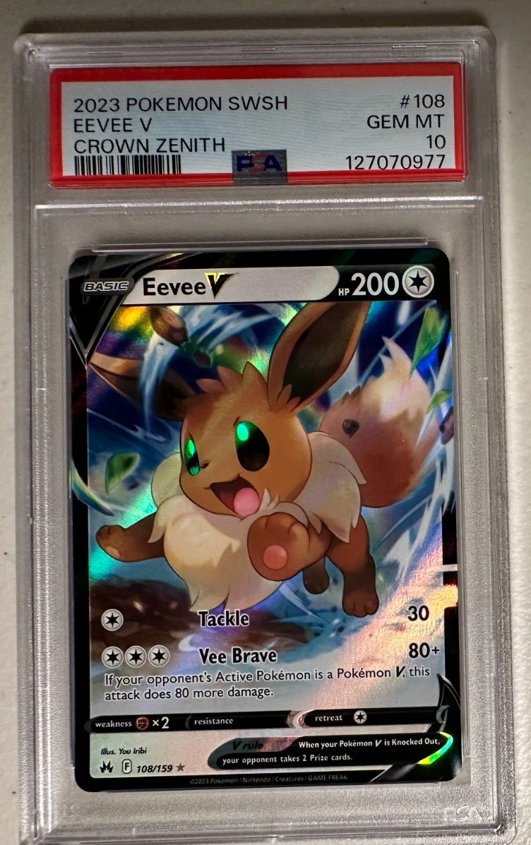 Pokémon TCG Grade 10 Eevee Individual Collectible Card Game Cards