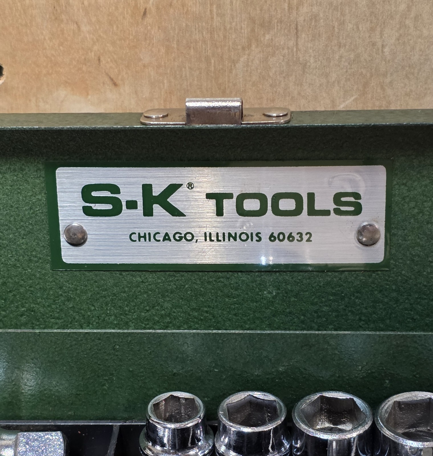 Vintage S-K Tools 3/8" Dr 21pc SAE Socket Set Metal Box USA Excellent Condition