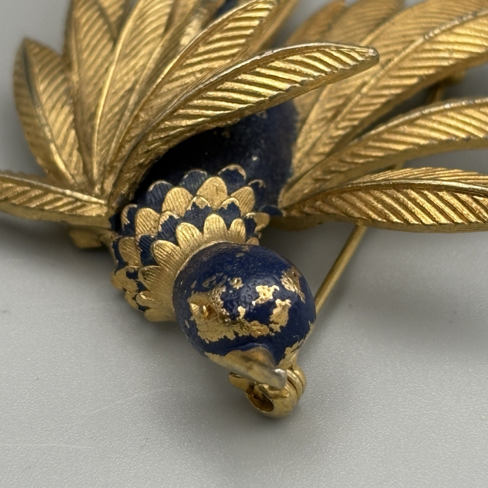 Large St Labre Signed Brooch Three Dimensional Bl… - image 10