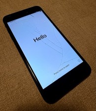 USED Apple iPhone 7 Plus - 128GB - Black CRACKED SCREEN - STILL WORKS 