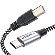 USB B to USB C Printer Cable MIDI 3.28FT USB 2.0 to USB C Cable