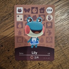 Lily 218 Animal Crossing Amiibo Authentic Nintendo Card From Series 3