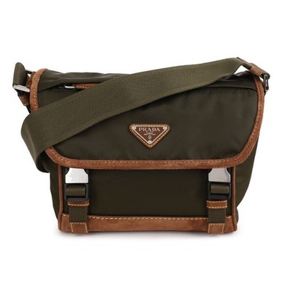 Prada Schultertasche mittelgroß Nylon Wildleder 141983395