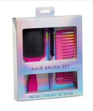 3 Pack Soft Hair Brush and Comb Set - Perfect Gift For Her