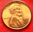 1952-S Lincoln Wheat Cent Penny GEM RD BU From an Original Bank Roll