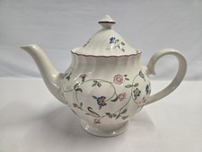 Staffordshire Oakwood Tea Pot with Lid Multicoloured Floral Patterned Design