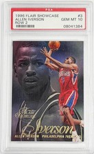 1996 Flair Showcase #3 Row 2 Allen Iverson PSA 10 Gem Mint Basketball Card