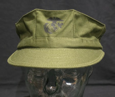 Vtg Cap, Utility, USMC 4701-01-110-4884 Made in USA - Olive Drab Green - Large
