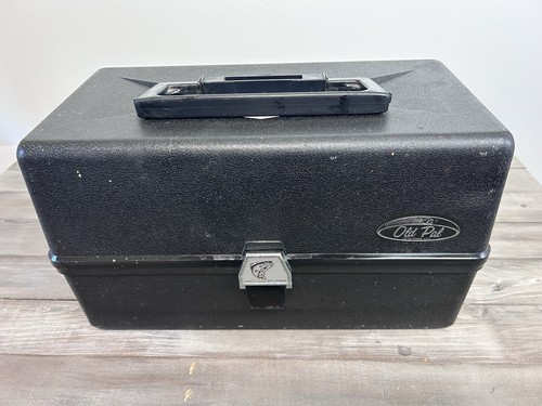 Vintage Rare Black Old Pal PF-3400 - 3 Tier Tackle Box