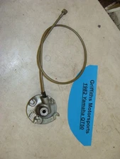1982 Yamaha moped Yamahopper QT-50 oem front brake plate panel speedometer cable
