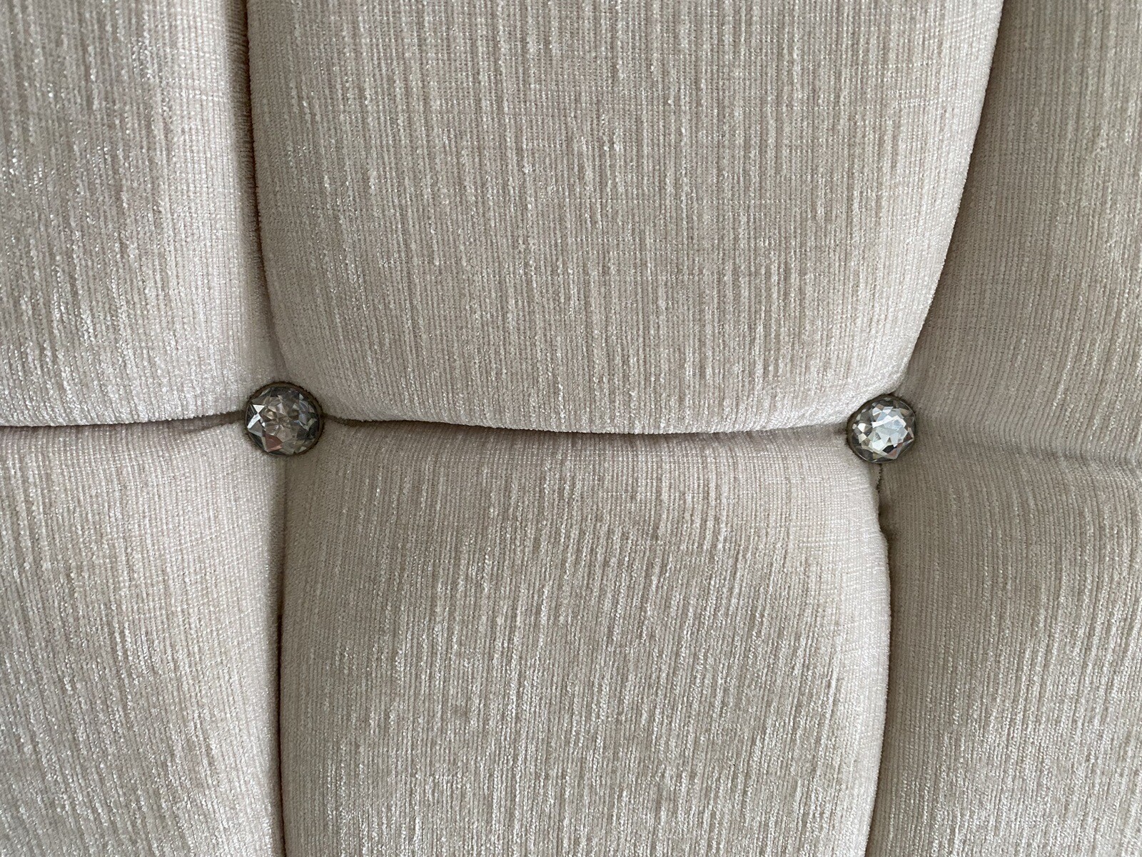 King size Cream Chenille Headboard, 26in High eBay