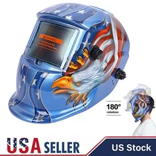 Solar Powered Welding Helmet Pro Auto Darkening Hood Mig Tig Arc Welder Mask US