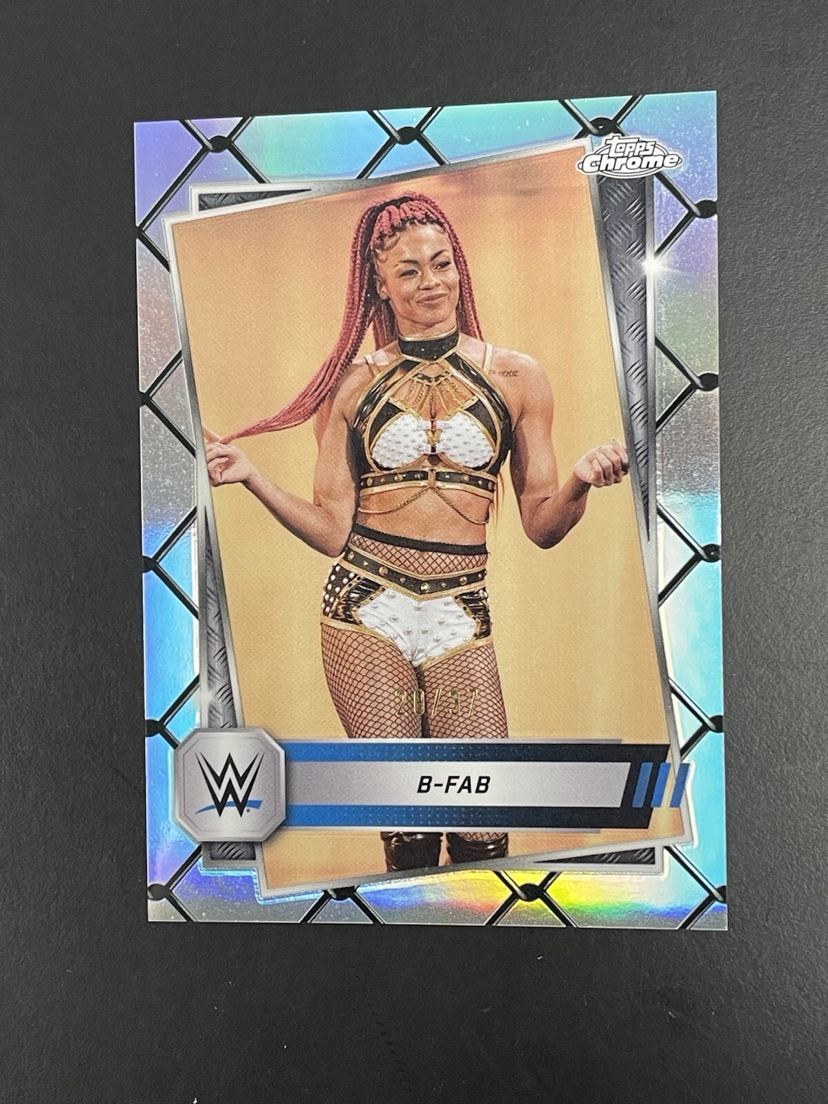 2025 Topps Chrome WWE B-Fab Steel Cage Refractor #67 /37