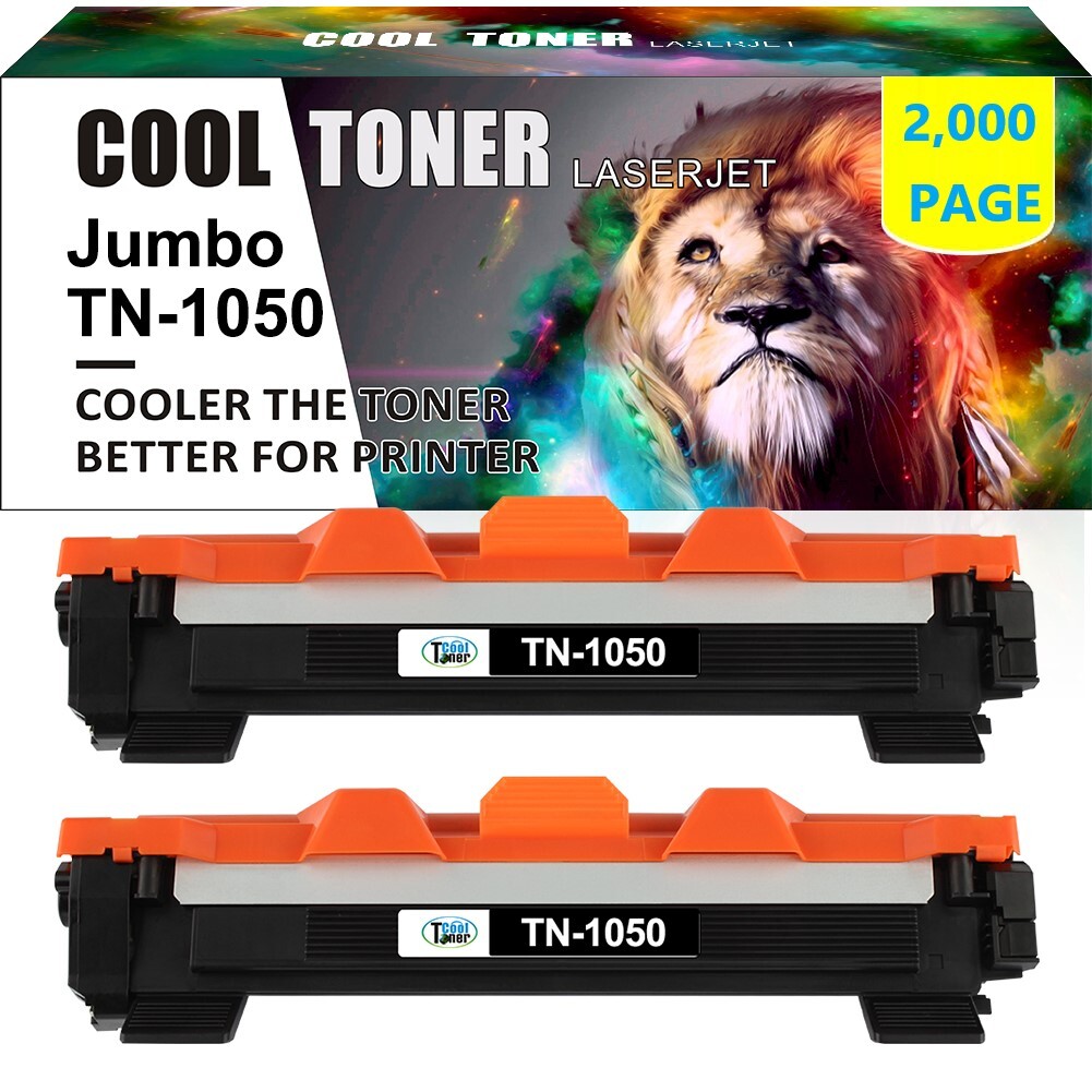 2x 2000 Pages Toner fits for Brother TN1050 HL-1212W HL-1110 DCP-1612W HL-1112