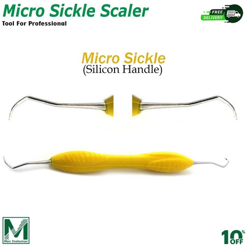 Dental Micro Sichel Skalierer Silikon Griff Parodontal Kalkulus Entferner Ergonomie - Bild 5 von 7