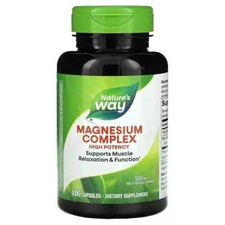 Nature's Way Magnesium Complex Dietary Supplement Capsules 500 mg 100 ct