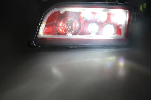 Paar ATV UTV Halo LED Scheinwerfer Rot für Polaris General 1000 RZR XP 4 1000 - Picture 13 of 15