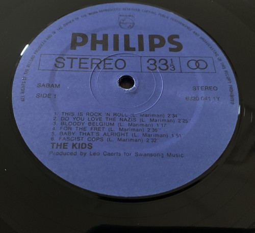 THE KIDS s/t LP Vinyl Dark Blue Labels-The Scabs Dead Boys The Adverts The Zeros - Picture 5 of 9