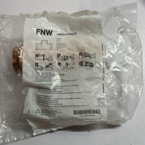 FNW Press Reducing Tee Copper 1-1/2" x 1/2" FNW5V3376JJD
