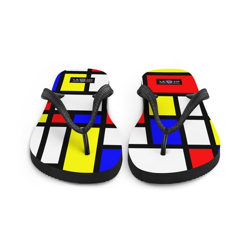 65 MCMLXV Unisex Modrian Color Block Print Flip-Flops - Bild 7 von 33