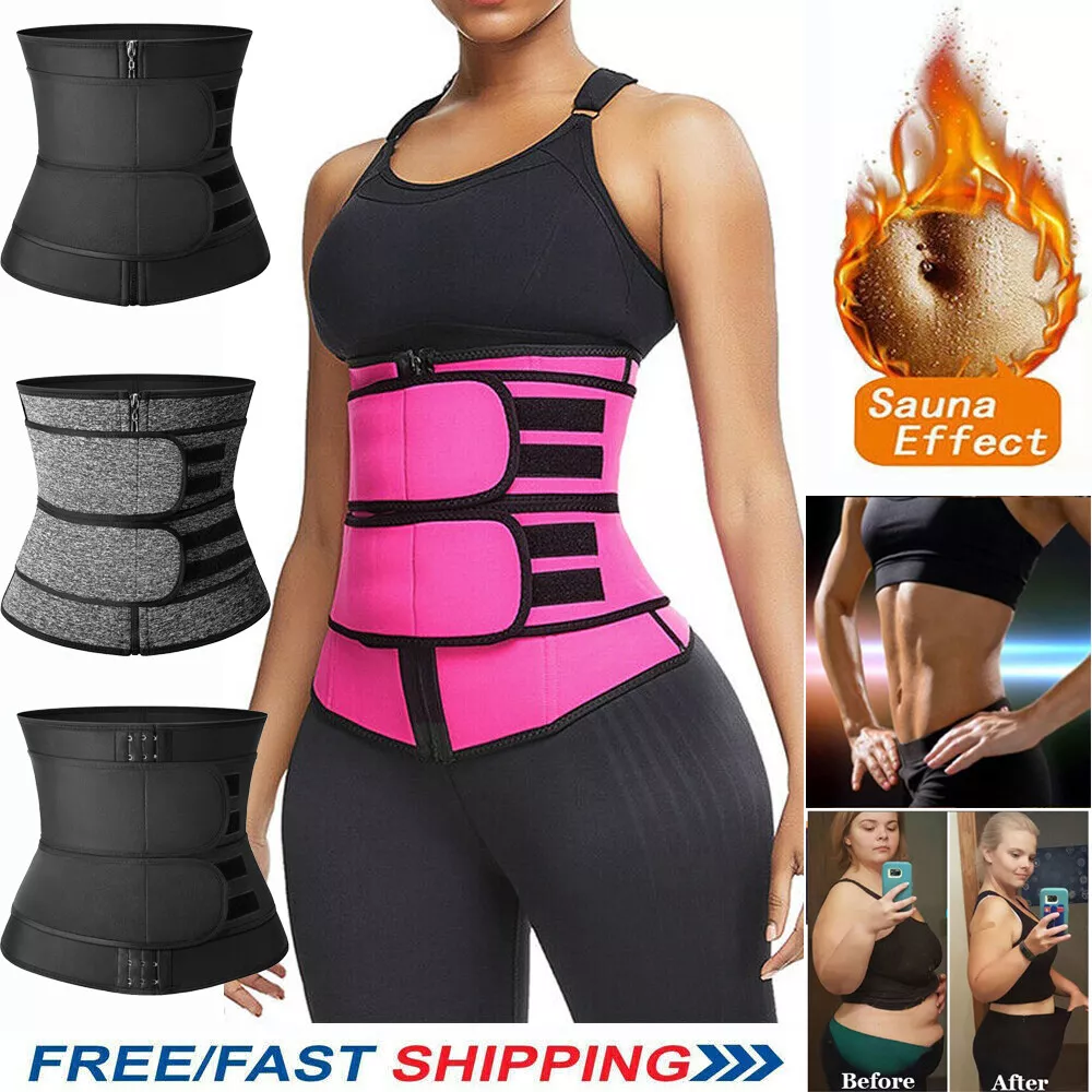 UK Fajas Waist Trainer Fat Burning Sweat Wrap Xtreme Gym Power Body Shaper  Belts