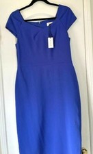 Milly scallop a-line dress french blue Medium NWT 395