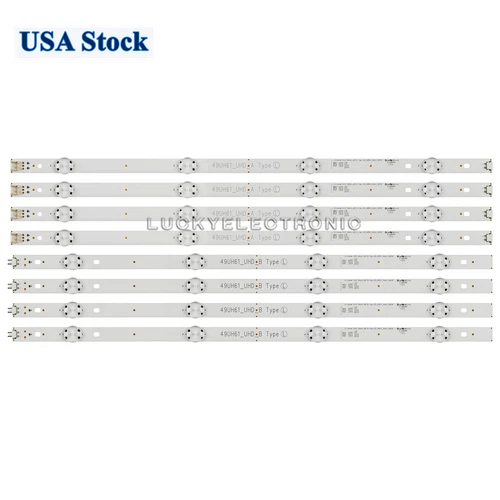 Kit/8pcs LED Strips For 49UH6030-UD 49UH6100-UH 49UH610A-UJ 49UH61_UHD_A