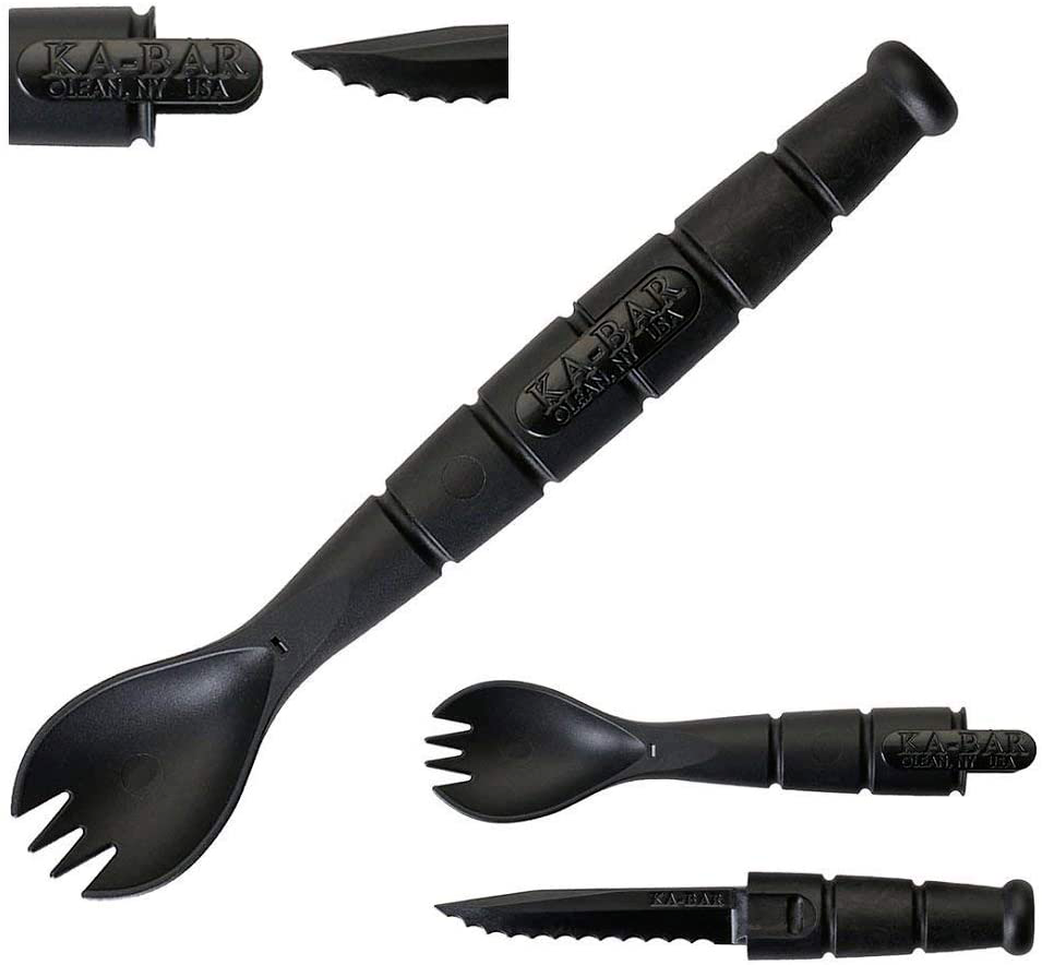 Ka-Bar Tactical Spork Spoon Fork Knife 2 in 1 Multifunction Survival ...
