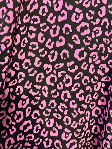 Pink & Black Leopard Print Sleeveless Swing Dress With Adjustable Straps NEW S - Picture 5 of 9