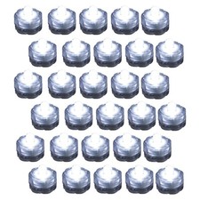 30 Pack White Submersible Waterproof Underwater Battery LED Tea Light Wedding