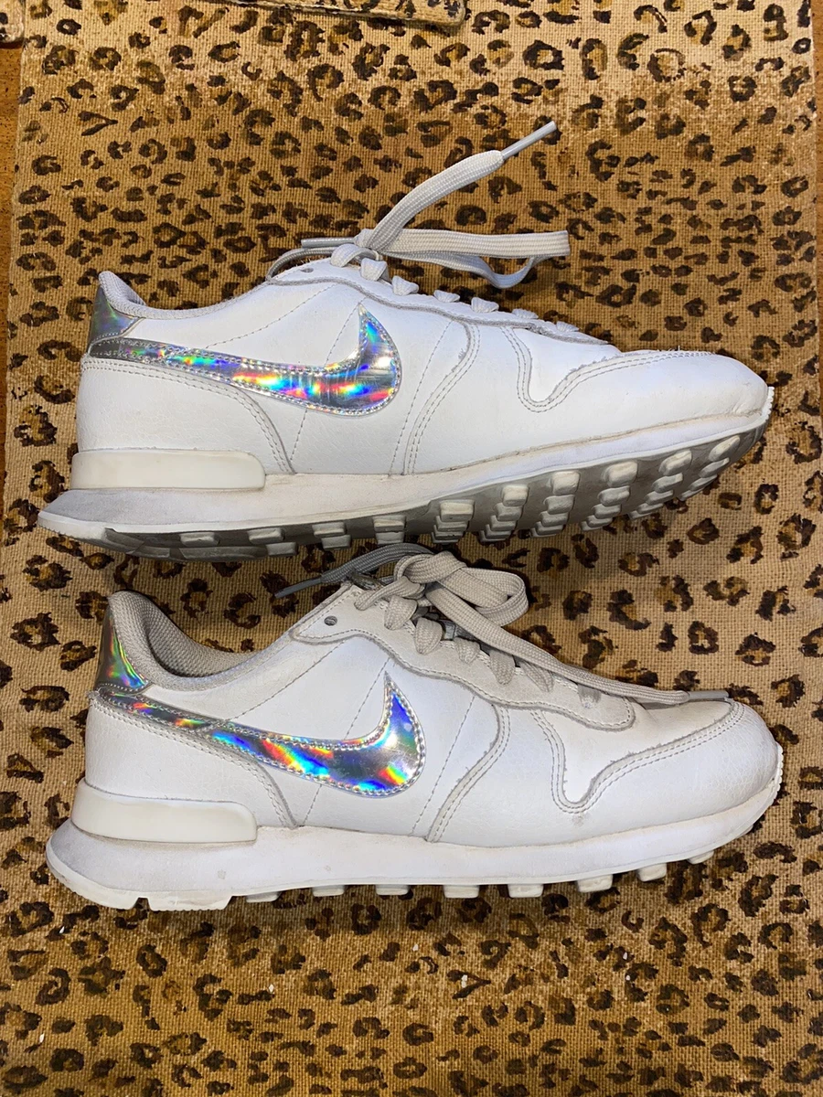 Size - Nike Internationalist White Iridescent Pre Owned Girls Women | eBay