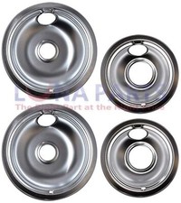 For Kenmore, Elite Range Chrome Drip Bowls (2)6" & (2)8" Part # NP4664212Z100