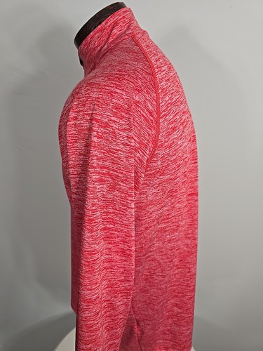 Under Armour Mens Medium Red White Camo Longsleeve Quarterzip Pullover - Picture 4 of 7