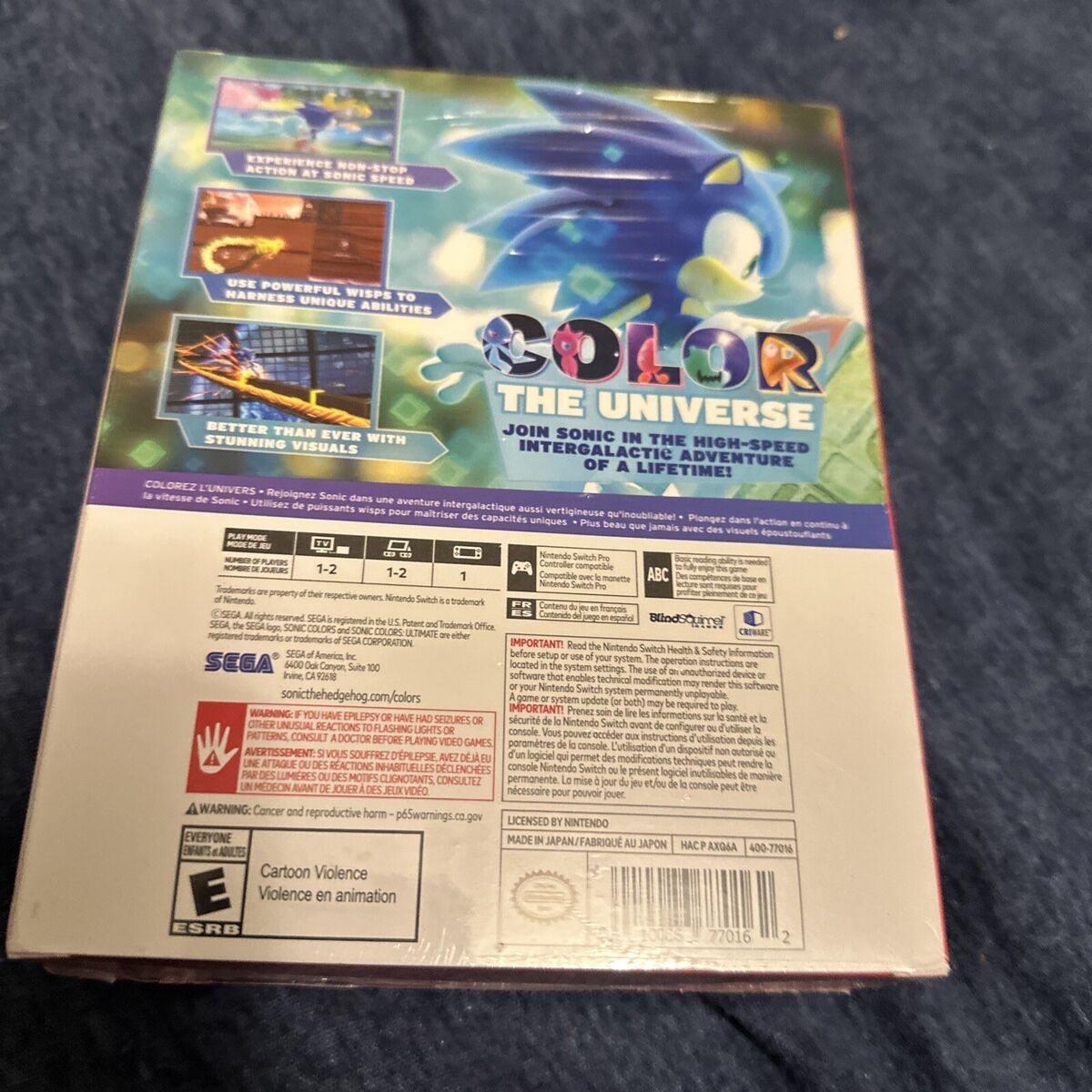 Sonic Colors Ultimate [ Launch Edition Box Set ] (Nintendo Switch) NEW